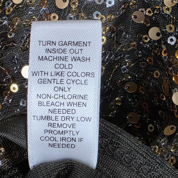Womens Cato Gold & Silver Sequin Top Round Neck Short Sleeve Lined Size 18/20W - Picture 10 of 10